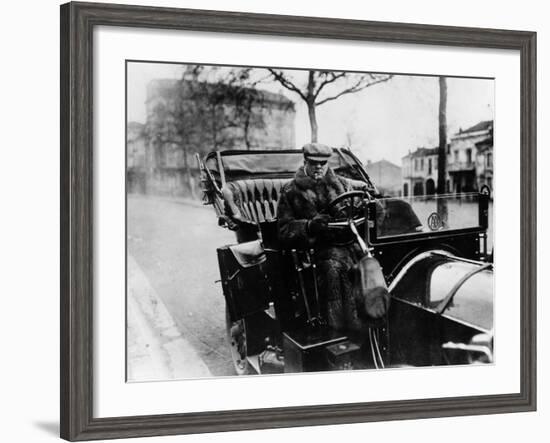 Lord Northcliffe at the Wheel of a 1908 135 Hp Mercedes, (C1908)-null-Framed Photographic Print