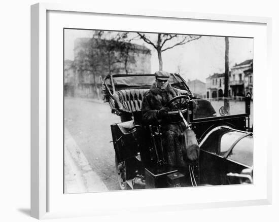 Lord Northcliffe at the Wheel of a 1908 135 Hp Mercedes, (C1908)-null-Framed Photographic Print