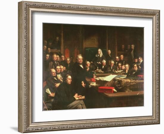 Lord Palmerston Addressing the House of Commons During the Debates on the Treaty of France in…-John Phillip-Framed Giclee Print