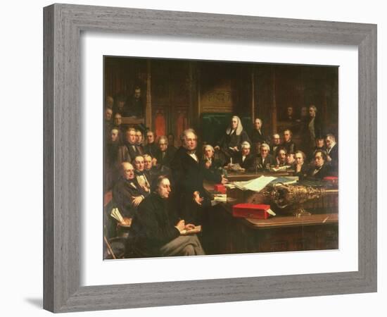 Lord Palmerston Addressing the House of Commons During the Debates on the Treaty of France in…-John Phillip-Framed Giclee Print