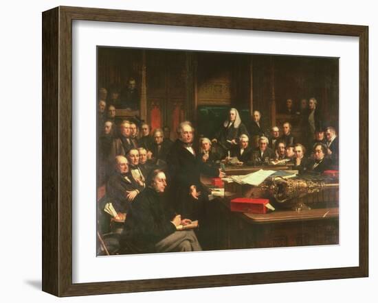 Lord Palmerston Addressing the House of Commons During the Debates on the Treaty of France in…-John Phillip-Framed Giclee Print