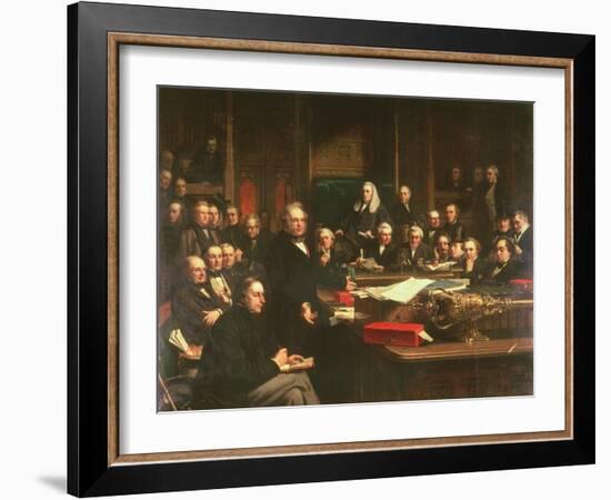 Lord Palmerston Addressing the House of Commons During the Debates on the Treaty of France in…-John Phillip-Framed Giclee Print