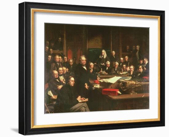 Lord Palmerston Addressing the House of Commons During the Debates on the Treaty of France in…-John Phillip-Framed Giclee Print