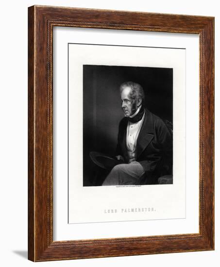 Lord Palmerston, British Prime Minister, 19th Century-W Holl-Framed Giclee Print