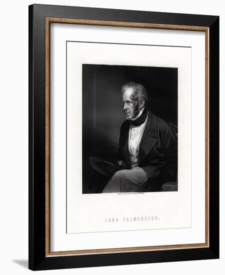 Lord Palmerston, British Prime Minister, 19th Century-W Holl-Framed Giclee Print