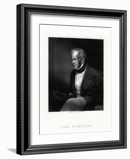 Lord Palmerston, British Prime Minister, 19th Century-W Holl-Framed Giclee Print