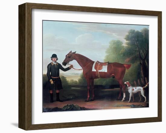 Lord Portman's 'snap' Held by Groom with Dog-James Seymour-Framed Giclee Print