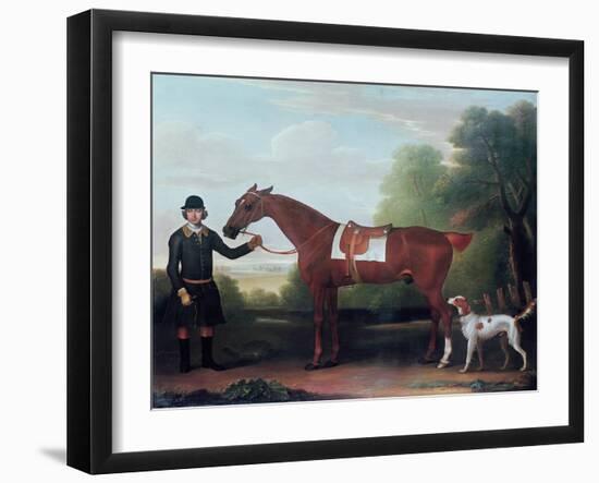 Lord Portman's 'snap' Held by Groom with Dog-James Seymour-Framed Giclee Print