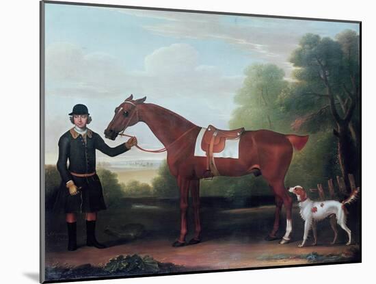Lord Portman's 'snap' Held by Groom with Dog-James Seymour-Mounted Giclee Print