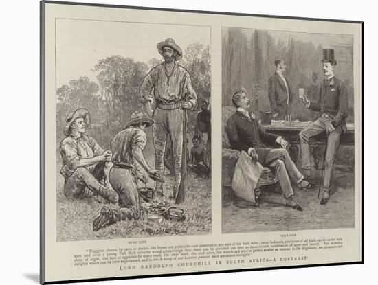 Lord Randolph Churchill in South Africa, a Contrast-null-Mounted Giclee Print