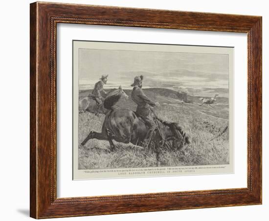 Lord Randolph Churchill in South Africa-null-Framed Giclee Print