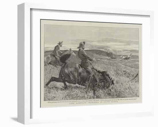 Lord Randolph Churchill in South Africa-null-Framed Giclee Print