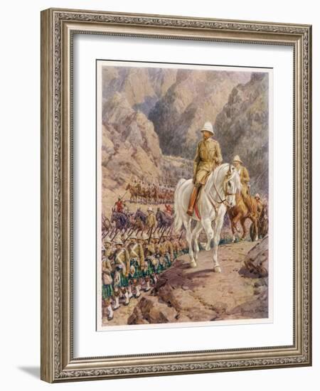 Lord Roberts on the March to Kandahar-Howard Davie-Framed Art Print