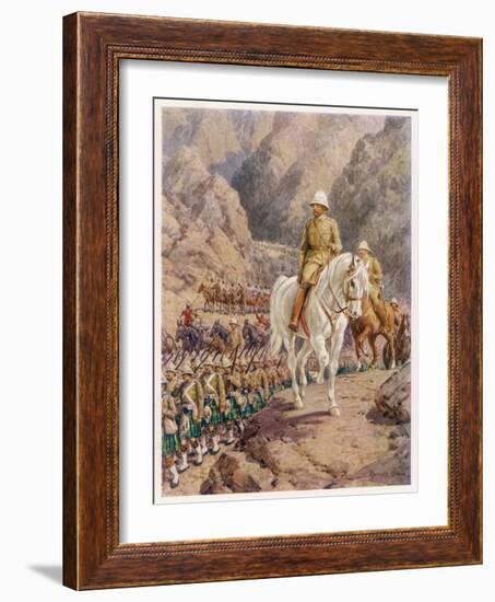 Lord Roberts on the March to Kandahar-Howard Davie-Framed Art Print