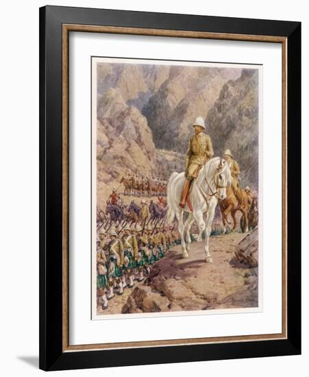 Lord Roberts on the March to Kandahar-Howard Davie-Framed Art Print