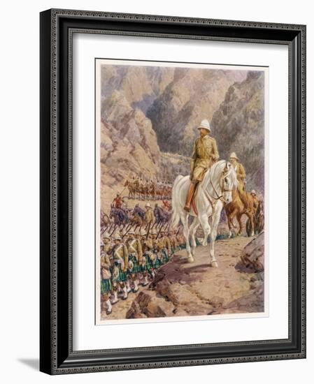 Lord Roberts on the March to Kandahar-Howard Davie-Framed Art Print