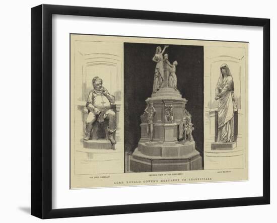 Lord Ronald Gower's Monument to Shakespeare-null-Framed Giclee Print