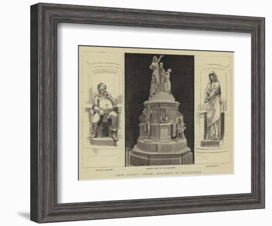 Lord Ronald Gower's Monument to Shakespeare-null-Framed Giclee Print