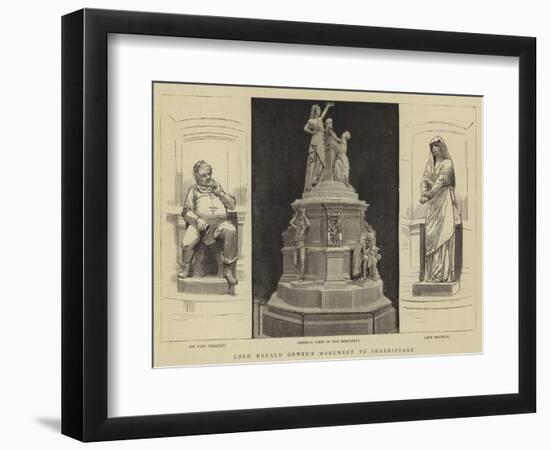 Lord Ronald Gower's Monument to Shakespeare-null-Framed Giclee Print