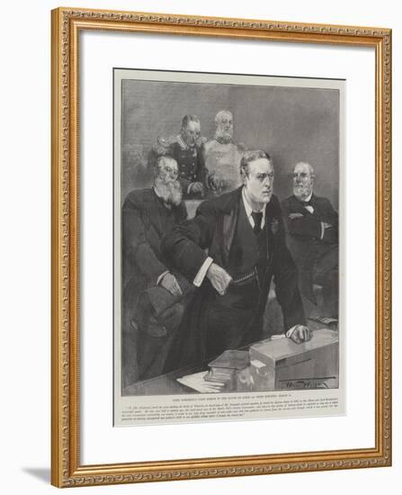 Lord Rosebery's First Speech in the House of Lords as Prime Minister, 12 March-Thomas Walter Wilson-Framed Giclee Print