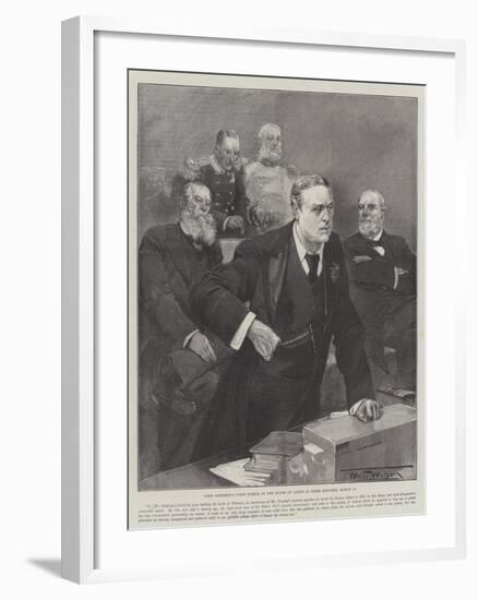 Lord Rosebery's First Speech in the House of Lords as Prime Minister, 12 March-Thomas Walter Wilson-Framed Giclee Print