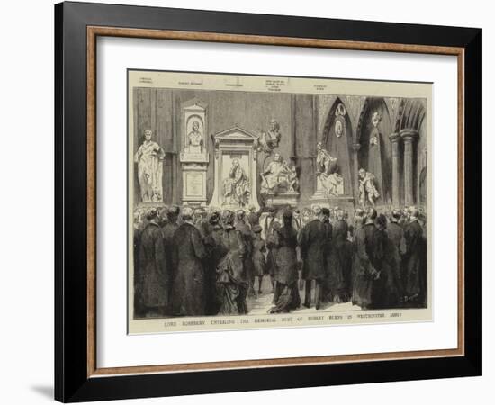 Lord Rosebery Unveiling the Memorial Bust of Robert Burns in Westminster Abbey-Godefroy Durand-Framed Giclee Print