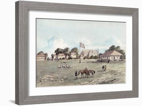 Lord's Cricket Ground in 1837, c.1860-English School-Framed Giclee Print