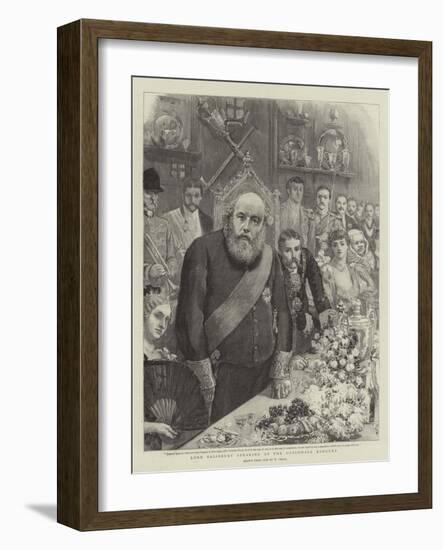 Lord Salisbury Speaking at the Guildhall Banquet-William Small-Framed Giclee Print