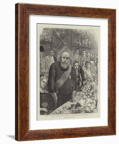 Lord Salisbury Speaking at the Guildhall Banquet-William Small-Framed Giclee Print