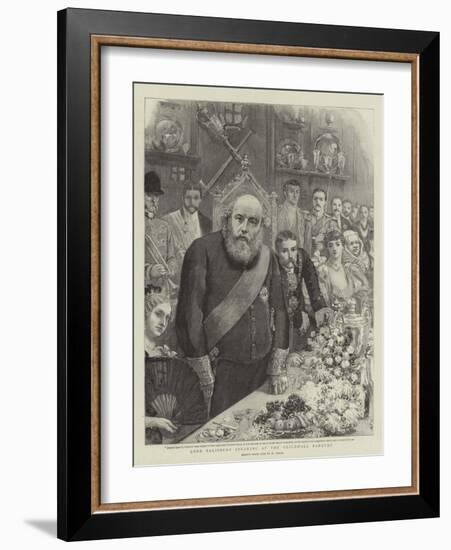 Lord Salisbury Speaking at the Guildhall Banquet-William Small-Framed Giclee Print