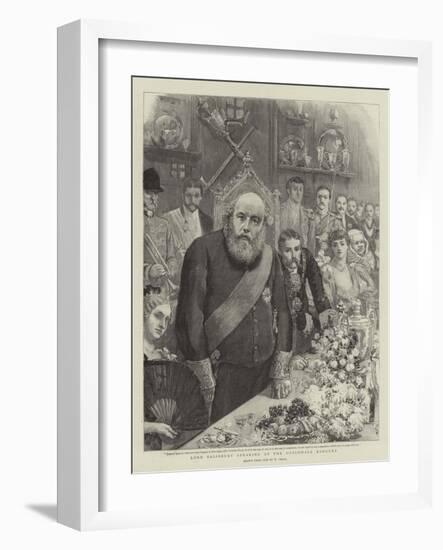 Lord Salisbury Speaking at the Guildhall Banquet-William Small-Framed Giclee Print