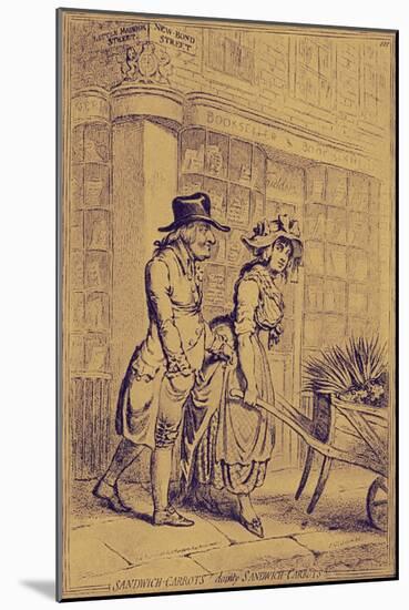 Lord Sandwich paying attention to a flower seller-James Gillray-Mounted Giclee Print