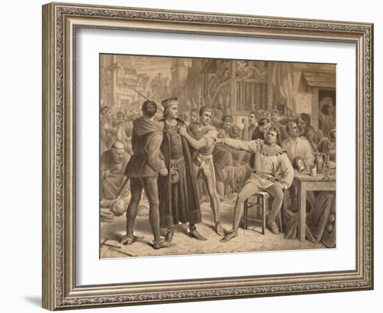 'Lord Saye and Sele Brought Before Jack Cade', 1886-W Ridgway-Framed Giclee Print