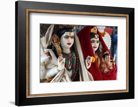 Lord Shiva and his wife Parvati, statues of Hindu gods, Kathmandu, Nepal, Asia-Godong-Framed Photographic Print