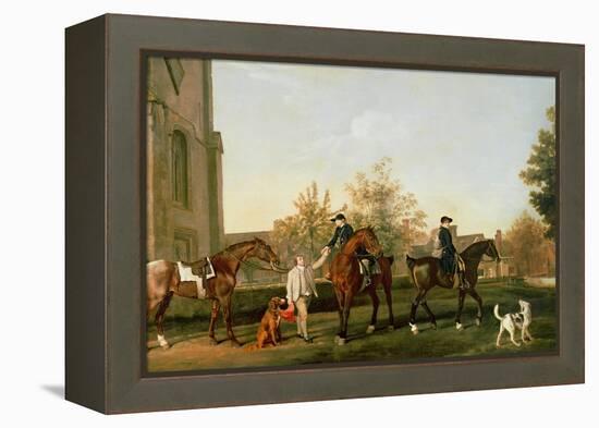 Lord Torrington's Hunt Servants Setting Out from Southill, Bedfordshire, c.1765-8-George Stubbs-Framed Premier Image Canvas