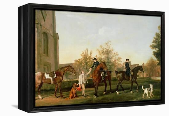 Lord Torrington's Hunt Servants Setting Out from Southill, Bedfordshire, c.1765-8-George Stubbs-Framed Premier Image Canvas