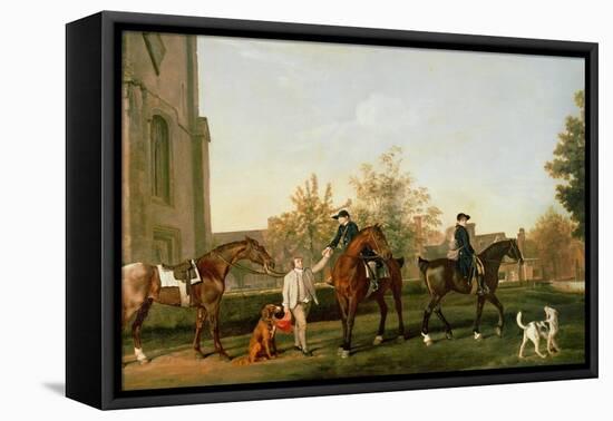 Lord Torrington's Hunt Servants Setting Out from Southill, Bedfordshire, c.1765-8-George Stubbs-Framed Premier Image Canvas