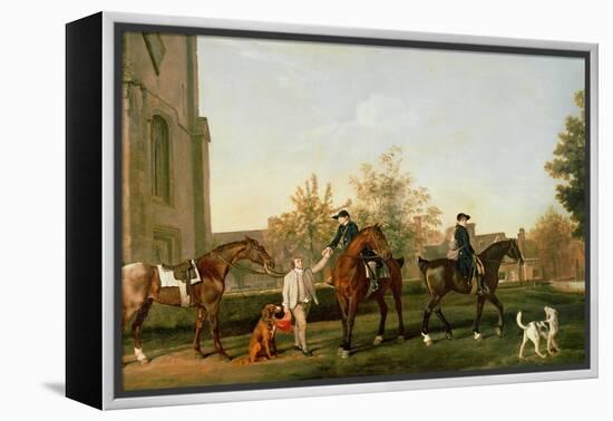 Lord Torrington's Hunt Servants Setting Out from Southill, Bedfordshire, c.1765-8-George Stubbs-Framed Premier Image Canvas