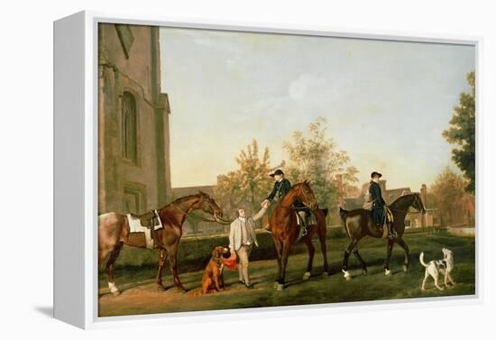 Lord Torrington's Hunt Servants Setting Out from Southill, Bedfordshire, c.1765-8-George Stubbs-Framed Premier Image Canvas