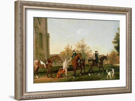 Lord Torrington's Hunt Servants Setting Out from Southill, Bedfordshire, c.1765-8-George Stubbs-Framed Giclee Print