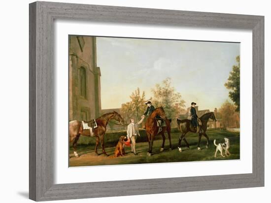 Lord Torrington's Hunt Servants Setting Out from Southill, Bedfordshire, c.1765-8-George Stubbs-Framed Giclee Print