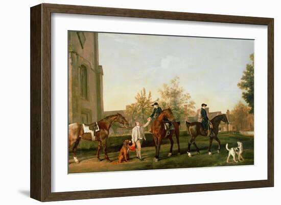 Lord Torrington's Hunt Servants Setting Out from Southill, Bedfordshire, c.1765-8-George Stubbs-Framed Giclee Print