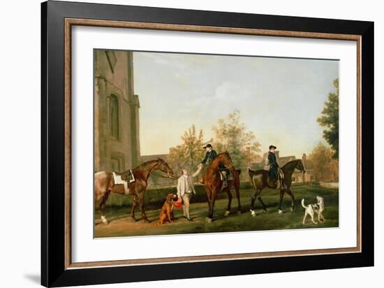 Lord Torrington's Hunt Servants Setting Out from Southill, Bedfordshire, c.1765-8-George Stubbs-Framed Giclee Print