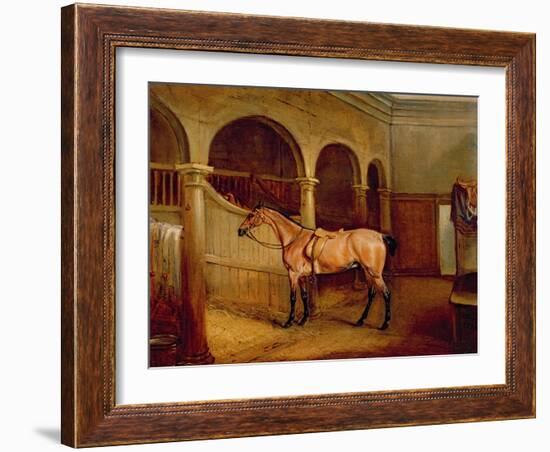 Lord Villiers' Roan Hack in the Stables at Middleton Park, 1834-John E. Ferneley-Framed Giclee Print