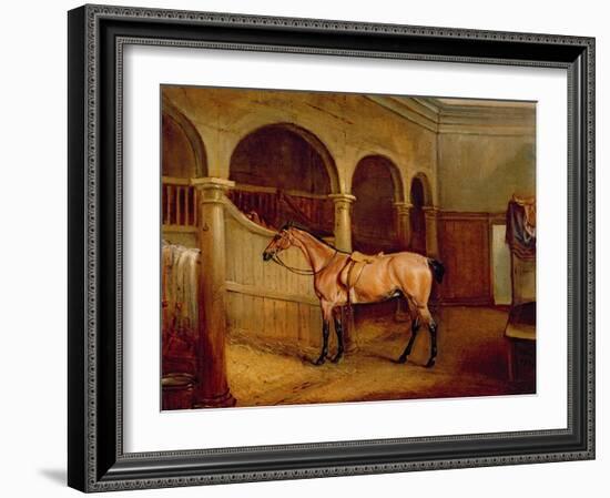 Lord Villiers' Roan Hack in the Stables at Middleton Park, 1834-John E. Ferneley-Framed Giclee Print