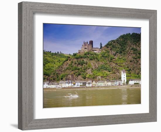 Lorelei Rock, St. Goarshausen, Rhine River, Rhineland-Palatinate, Germany, Europe-Gavin Hellier-Framed Photographic Print