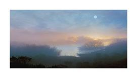 Great Blue At Lakes Edge-Loren Soderberg-Framed Giclee Print