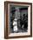 Lorenza Curiel in White First Communion Dress Waiting for Mother to Lock Door-W^ Eugene Smith-Framed Photographic Print