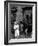 Lorenza Curiel in White First Communion Dress Waiting for Mother to Lock Door-W^ Eugene Smith-Framed Photographic Print