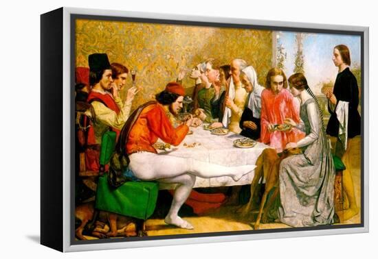 Lorenzo and Isabella-John Everett Millais-Framed Stretched Canvas